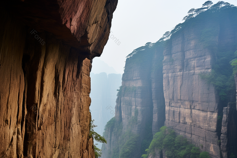 险峻河南新乡万仙山的悬崖峭壁,高清,摄影图,摄影图片,图片大全,摄影图免费下载